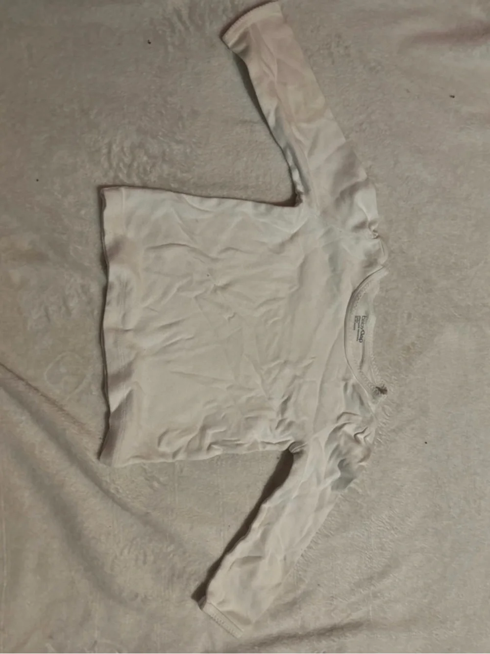 GAP Cream Ribbed Long-Sleeve Women's Top